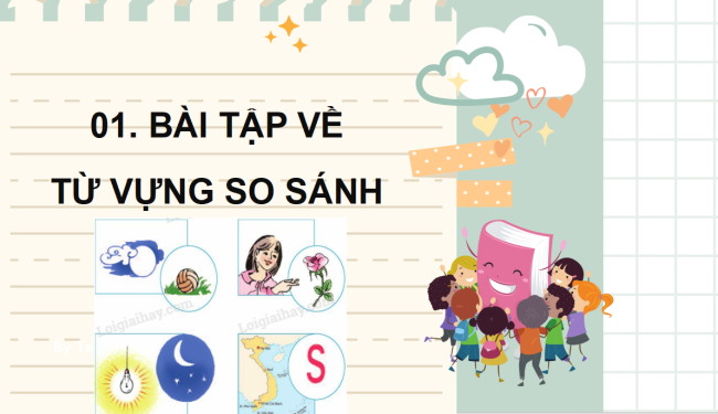 PowerPoint Tiếng Việt 3 Bài 3: Luyện tập về so sánh