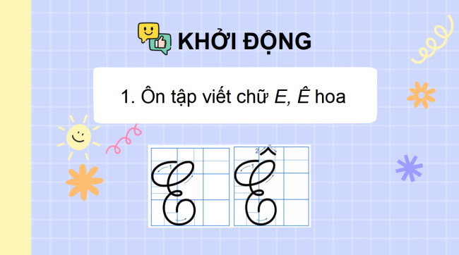 PowerPoint Tiếng Việt 3 Bài 1: Ôn chữ hoa E, Ê