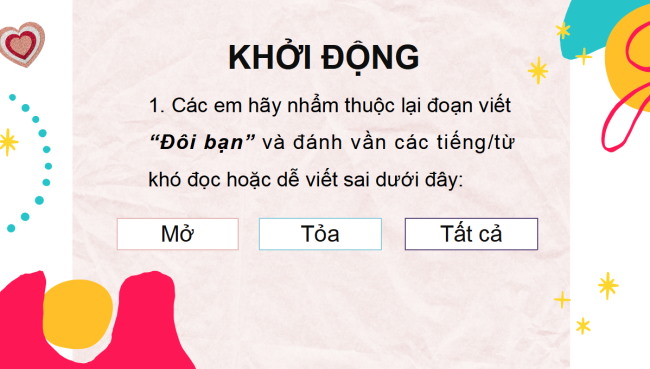 PowerPoint Tiếng Việt 3 Bài 3: Nhớ - viết Đôi bạn