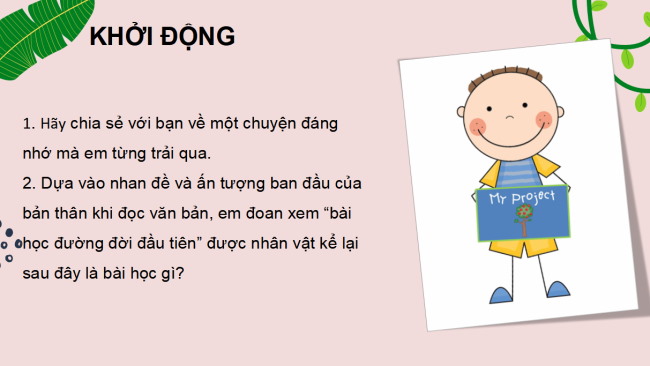 PowerPoint Ngữ văn 6 Bài 4: Bài học đường đời đầu tiên