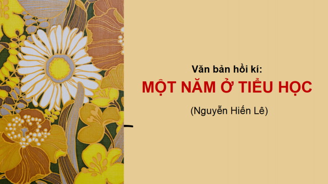 PowerPoint Ngữ văn 6 Bài 5: Một năm ở Tiểu học