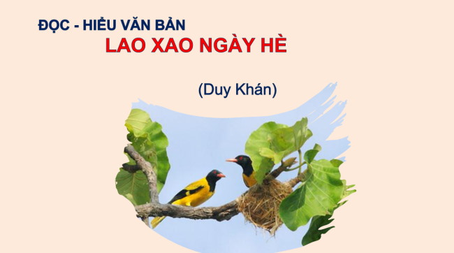 PowerPoint Ngữ văn 6 Bài 5: Lao xao ngày hè