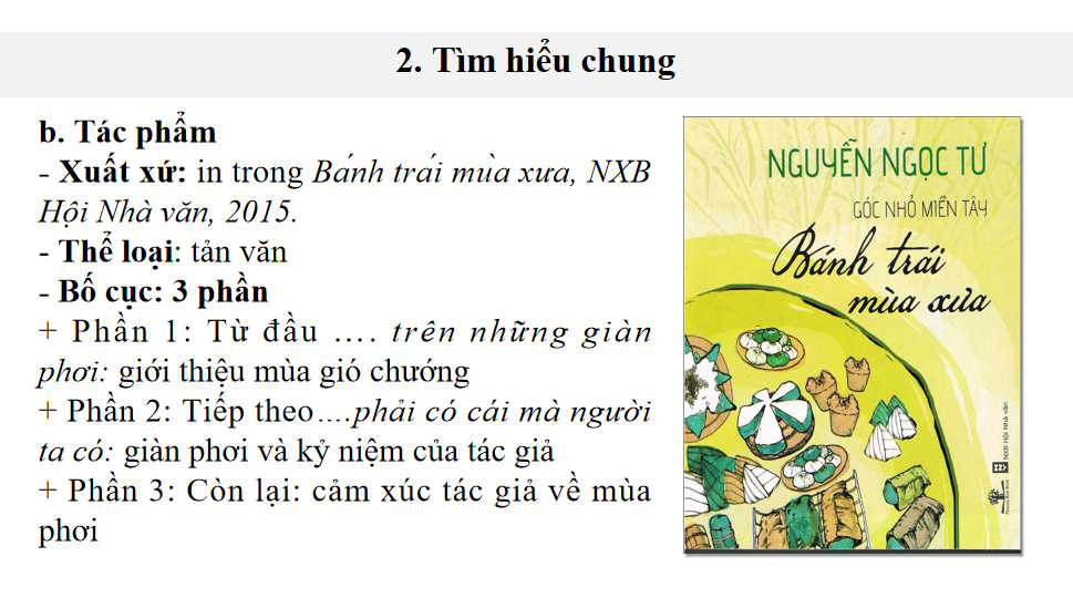 Giáo án Ngữ văn 7 Bài 4: Mùa phơi sân trước