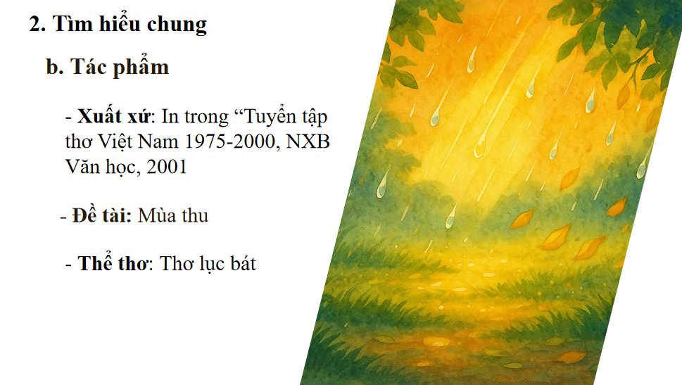 Giáo án Ngữ văn 7 Bài 4: Thu sang