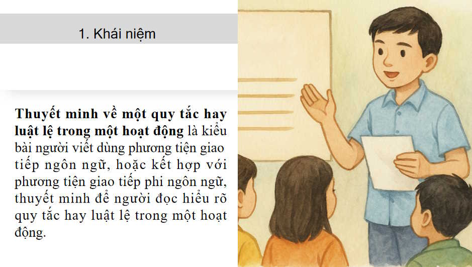 Viết bài văn thuyết minh về một quy tắc hay luật lệ trong hoạt động
