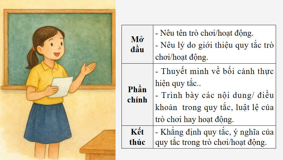Viết bài văn thuyết minh về một quy tắc hay luật lệ trong hoạt động