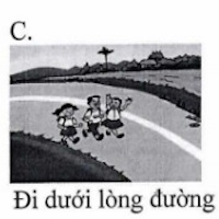 Trong những hình dưới đây, em thấy bạn nhỏ trong hình nào đang không đi bộ an toàn?
