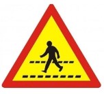 Biển báo W.224 “Đường người đi bộ cắt ngang”