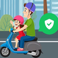 Khi bố mẹ chở em đến trường học, em thấy hành động nào sau đây là đúng nhất để bảo đảm an toàn giao thông?