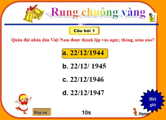 PPT Rung chuông vàng về chủ đề 22-12