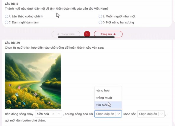 Đề thi TNTV lớp 4 Vòng 7 sơ khảo cấp Trường năm 2025-2026