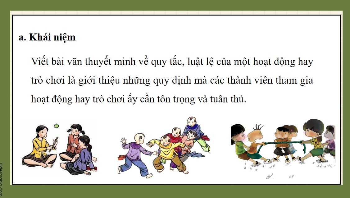 PowerPoint Viết bài văn thuyết minh về quy tắc luật lệ trong một hoạt động hay trò chơi Văn 7 Cánh Diều