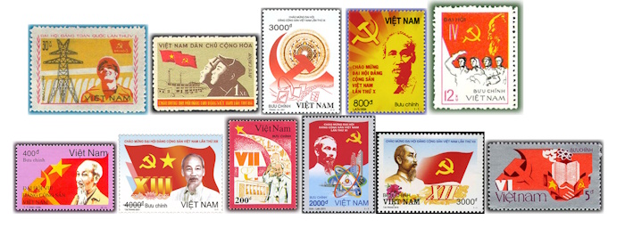 Em hãy cho biết những mẫu tem sau đây được phát hành nhân dịp gì