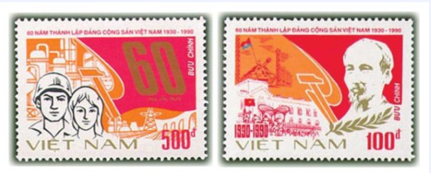 Bài thuyết minh ngắn gọn giới thiệu con tem về Đảng quang vinh, Bác Hồ kính yêu