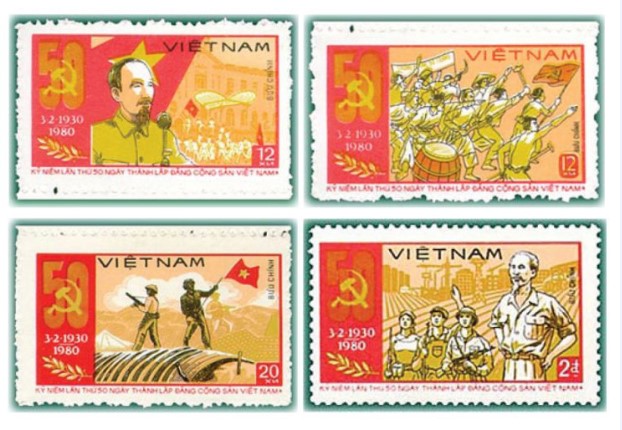 Bài thuyết minh ngắn gọn giới thiệu con tem về Đảng quang vinh, Bác Hồ kính yêu