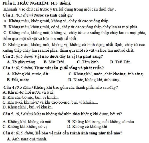 de thi khoa hoc lop 4 hoc ki 1 ket noi tri thuc 1*503682