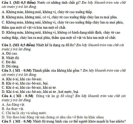 de thi khoa hoc lop 4 hoc ki 1 ket noi tri thuc 4*503683