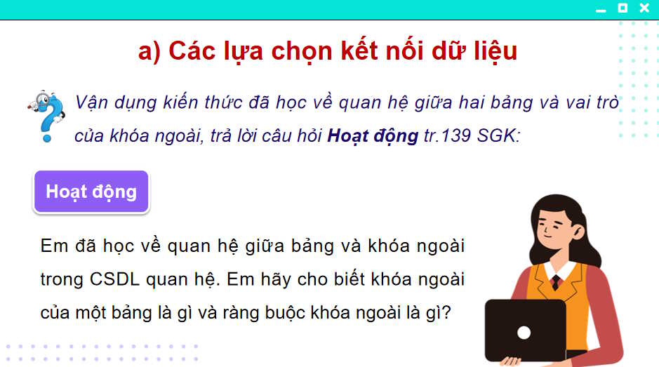 Liên kết các bảng trong cơ sở dữ liệu