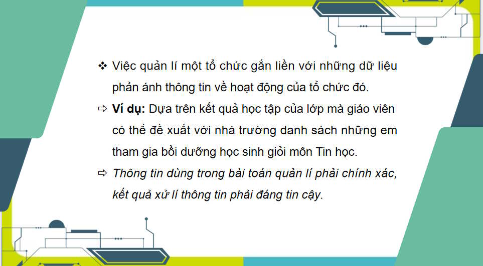 Bài toán quản lý và cơ sở dữ liệu