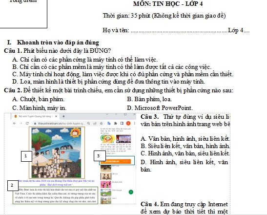 de thi tin hoc lop 4 hoc ki 1 chan troi sang tao 1*504433