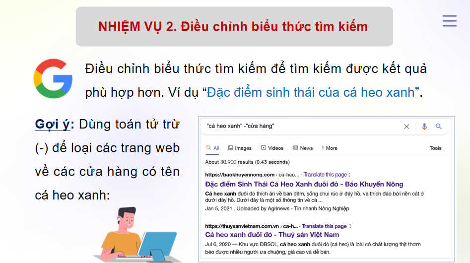 Giáo án PowerPoint Tin học 11 Bài 2 Thực hành một số tính năng hữu ích của máy tìm kiếm