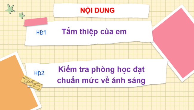 PowerPoint Toán 6 Tấm thiệp và phòng học của em