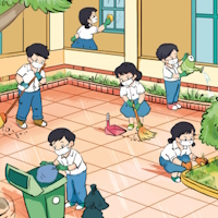 PowerPoint Đạo đức 1 Bài 14: Giữ vệ sinh trường, lớp tích hợp AI