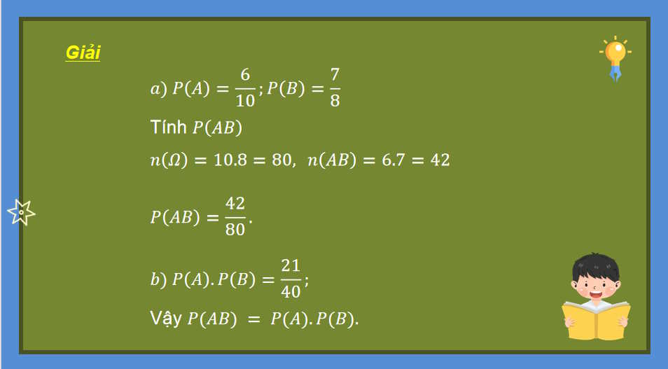  Công thức nhân xác suất cho hai biến cố độc lập