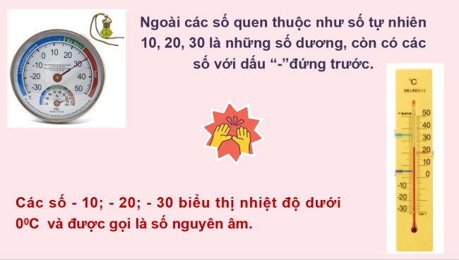 PowerPoint Toán 6 Bài 1: Số nguyên âm và tập hợp các số nguyên