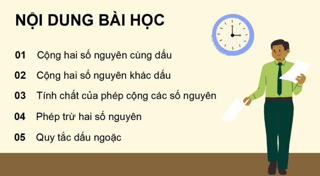 PowerPoint Toán 6 Bài 3: Phép cộng và phép trừ hai số nguyên