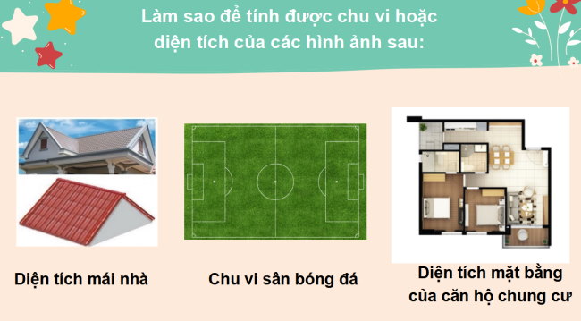 PowerPoint Toán 6 Bài 3: Chu vi và diện tích của một số hình trong thực tiễn