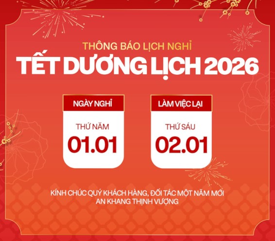 Ảnh thông báo lịch nghỉ Tết dương