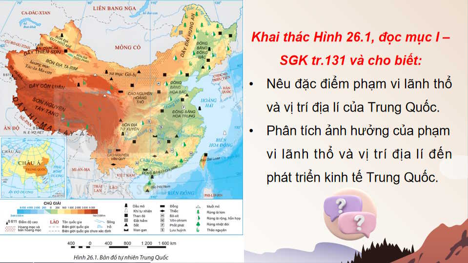 PowerPoint Địa lí 11 Bài 26: Vị trí địa lí điều kiện tự nhiên dân cư và xã hội Trung Quốc