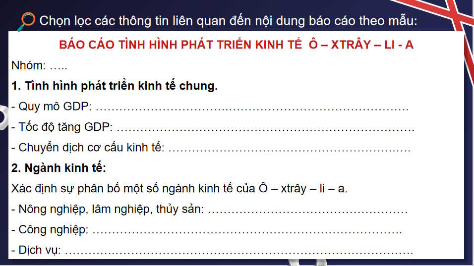 PowerPoint Địa lí 11 Bài 29: Thực hành tìm hiểu về kinh tế của Ô-xtrây-li-a