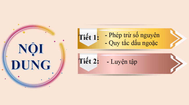 PowerPoint Toán 6 Bài 4: Phép trừ số nguyên. Quy tắc dấu ngoặc