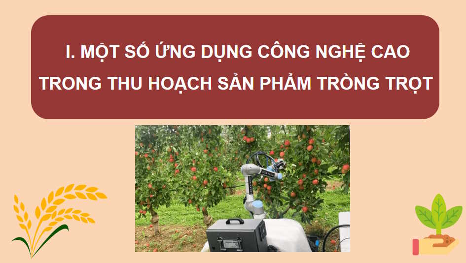  Bài 20: Công nghệ cao trong thu hoạch và bảo quản sản phẩm trồng trọt