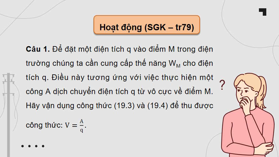 Vật lí 11 Bài 20: Điện thế