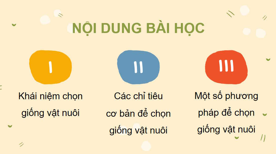  Bài 4: Chọn giống vật nuôi