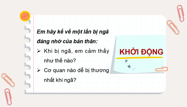 PowerPoint Tự nhiên và xã hội 2 Bài 22: Chăm sóc, bảo vệ cơ quan vận động