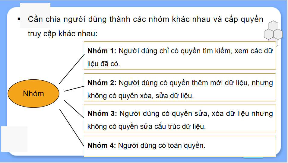 Giáo án Tin học 11 Bài 15: Bảo mật và an toàn hệ cơ sở dữ liệu