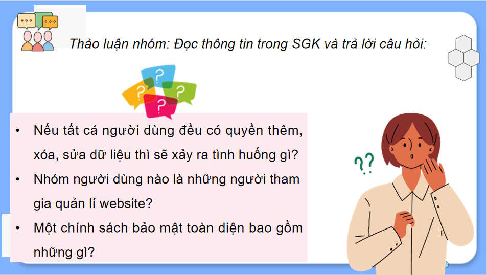 Giáo án Tin học 11 Bài 15: Bảo mật và an toàn hệ cơ sở dữ liệu