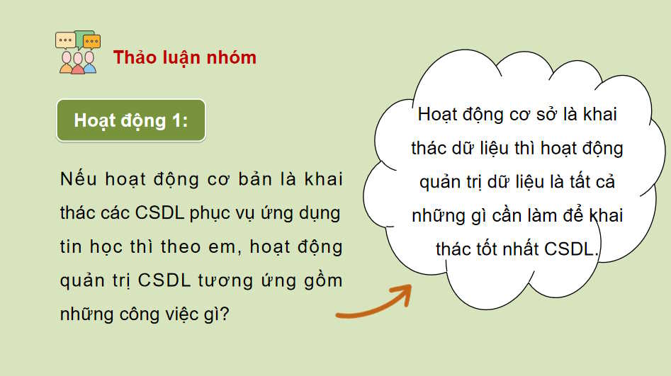 Giáo án Tin học 11 Bài 16: Công việc quản trị cơ sở dữ liệu