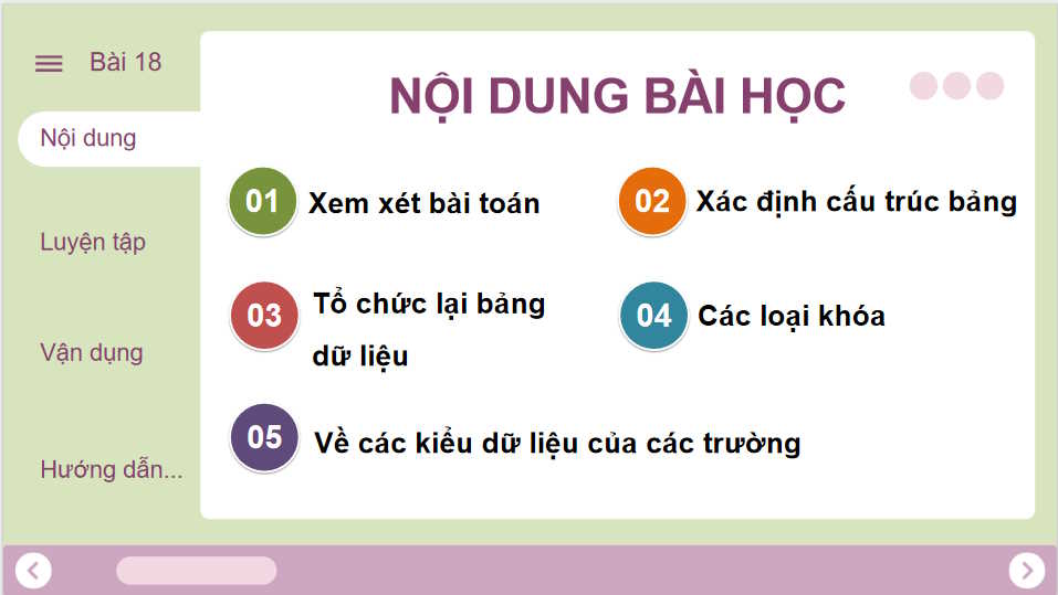 Giáo án Tin học 11 Bài 18: Thực hành xác định cấu trúc bảng và các trường khóa