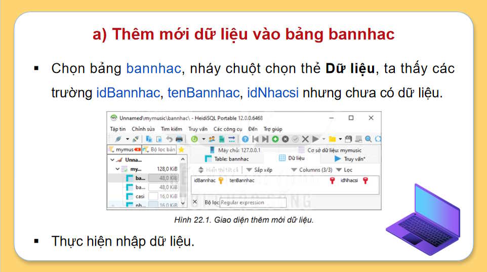 Giáo án Tin học 11 Bài 22: Thực hành cập nhật bảng dữ liệu có tham chiếu