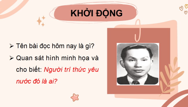 PowerPoint Bài 7: Người trí thức yêu nước