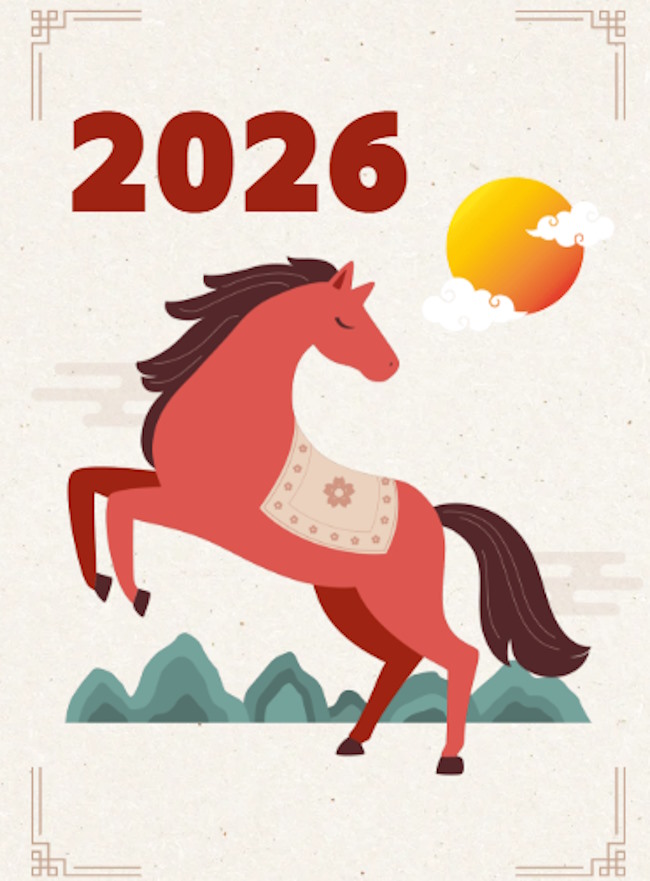 Hình nền năm mới 2026 đơn giản