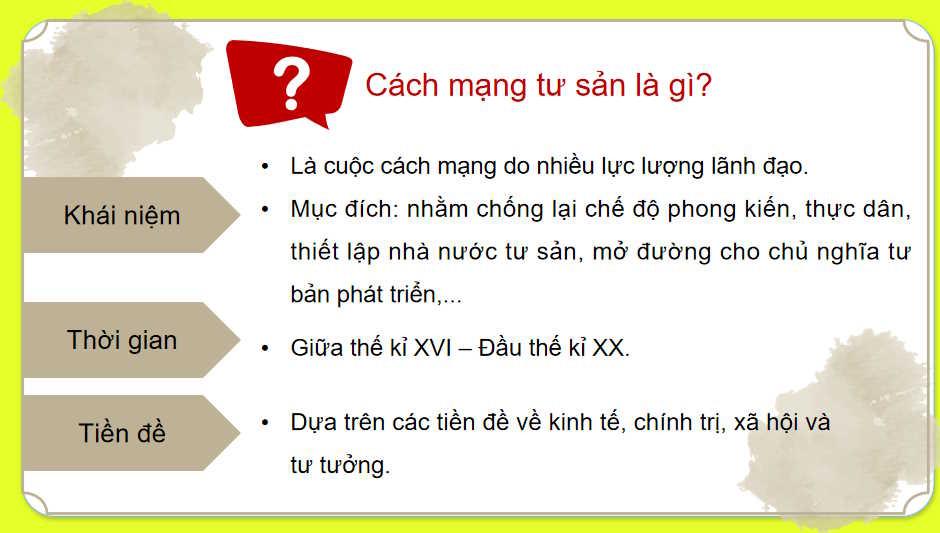 Một số vấn đề chung về cách mạng tư sản