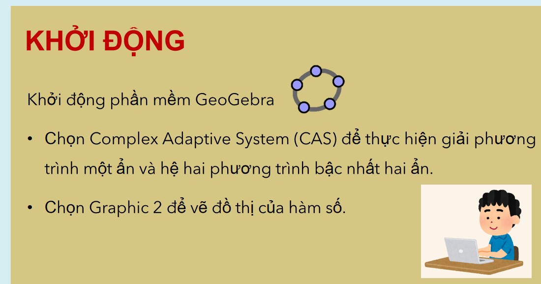 Giáo án điện tử Bài Giải phương trình, hệ phương trình và vẽ đồ thị hàm số với phần mềm GeoGebra