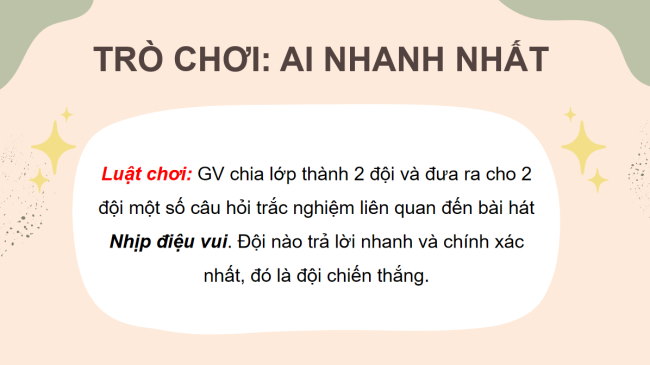 PowerPoint Âm nhạc 3 Chủ đề 1 Tiết 2: Ôn tập bài hát: Nhịp điệu vui. Nghe nhạc: Hành khúc Ra-đét-ky