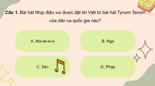 PowerPoint Âm nhạc 3 Chủ đề 1 Tiết 2: Ôn tập bài hát: Nhịp điệu vui. Nghe nhạc: Hành khúc Ra-đét-ky